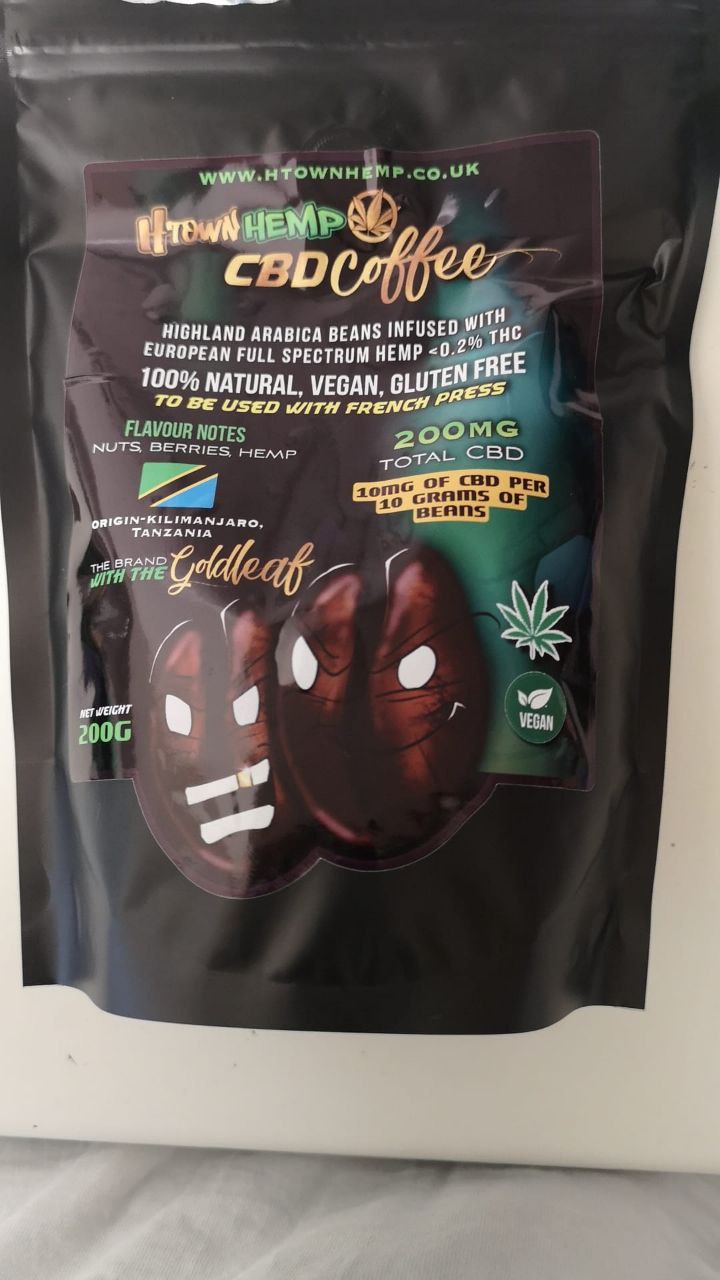 CBD Coffee infused with hemp 200mg CBD <0.2% THC - H Town Hemp