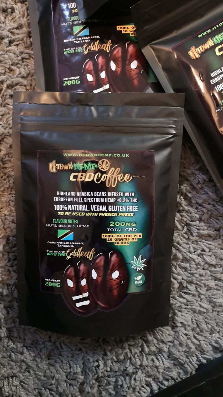CBD Coffee infused with hemp 200mg CBD <0.2% THC - H Town Hemp