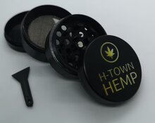 Zinc metal 4 part herb grinder - H Town Hemp