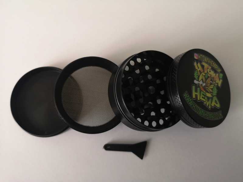 50mm 4 part metal herb grinder - H Town Hemp