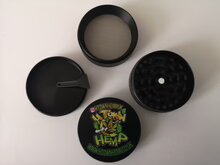 50mm 4 part metal herb grinder - H Town Hemp