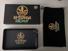 Glow Tray gold leaf design - Accessories - H Town Hemp