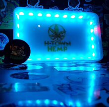 Glow Tray gold leaf design - Accessories - H Town Hemp