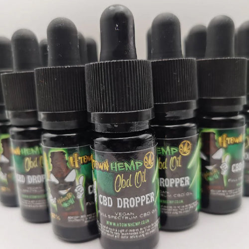 H Town Hemp full spectrum CBD hemp oil 10ml bottle